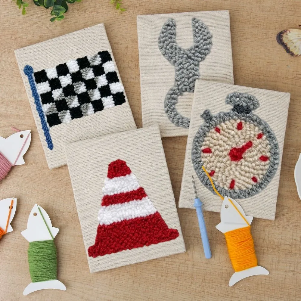 Figured'Art Punch Needle Stedelijke Iconen 2 borduurset 15x20cm 4 stuks
