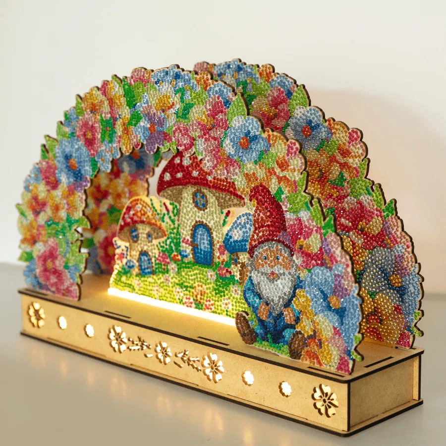Craft Buddy Crystal Art Light Up Floral Burst 3D LED Scene