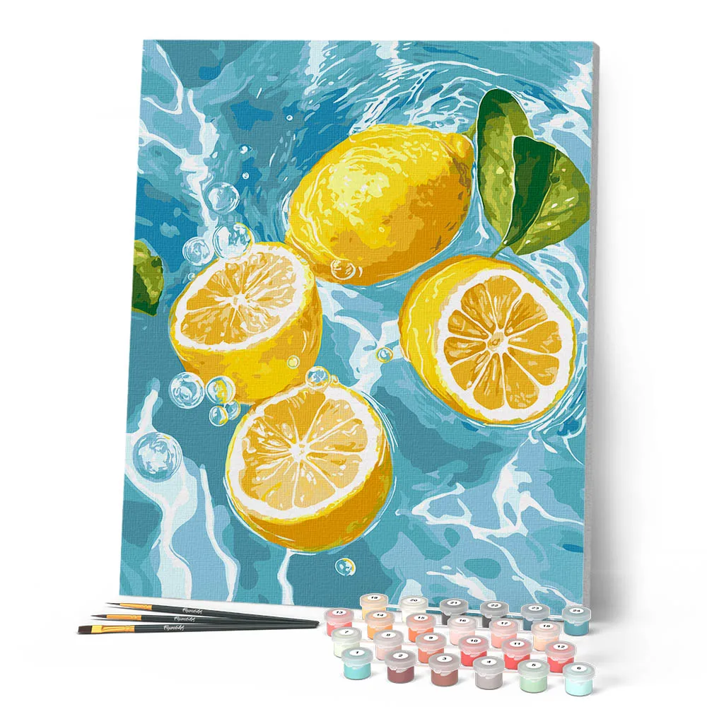 Figured'Art Citrusbries Schilderen op Nummer 40x50cm Fruit Stilleven