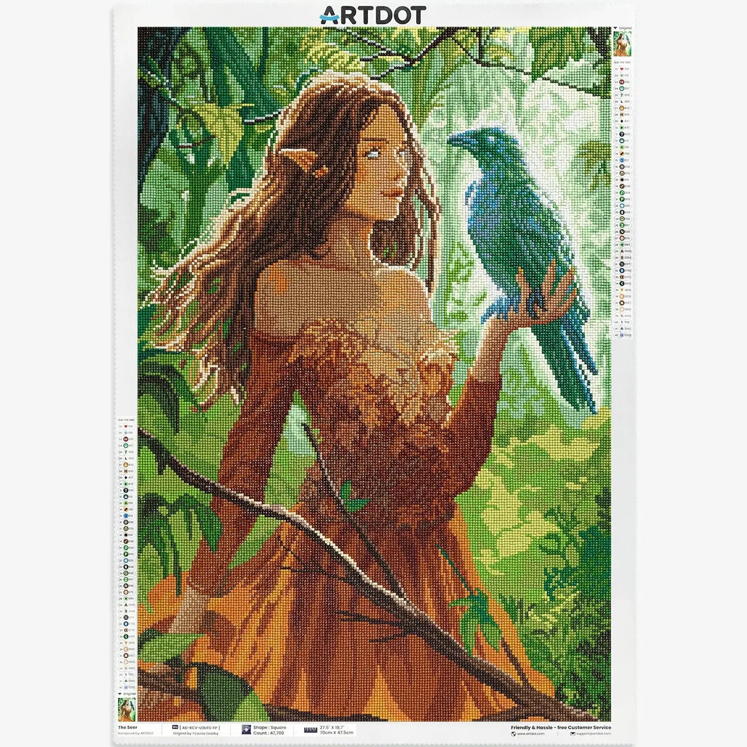 ARTDOT The Seer fantasy diamond painting vierkant 47x70cm