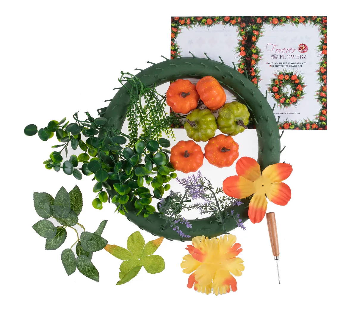 Craft Buddy Forever Flowerz Pumpkin krans knutselset herfst