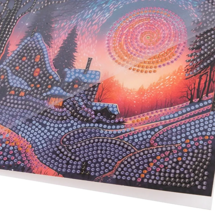 Craft Buddy Crystal Art Twilight Glow wenskaart 18x18cm