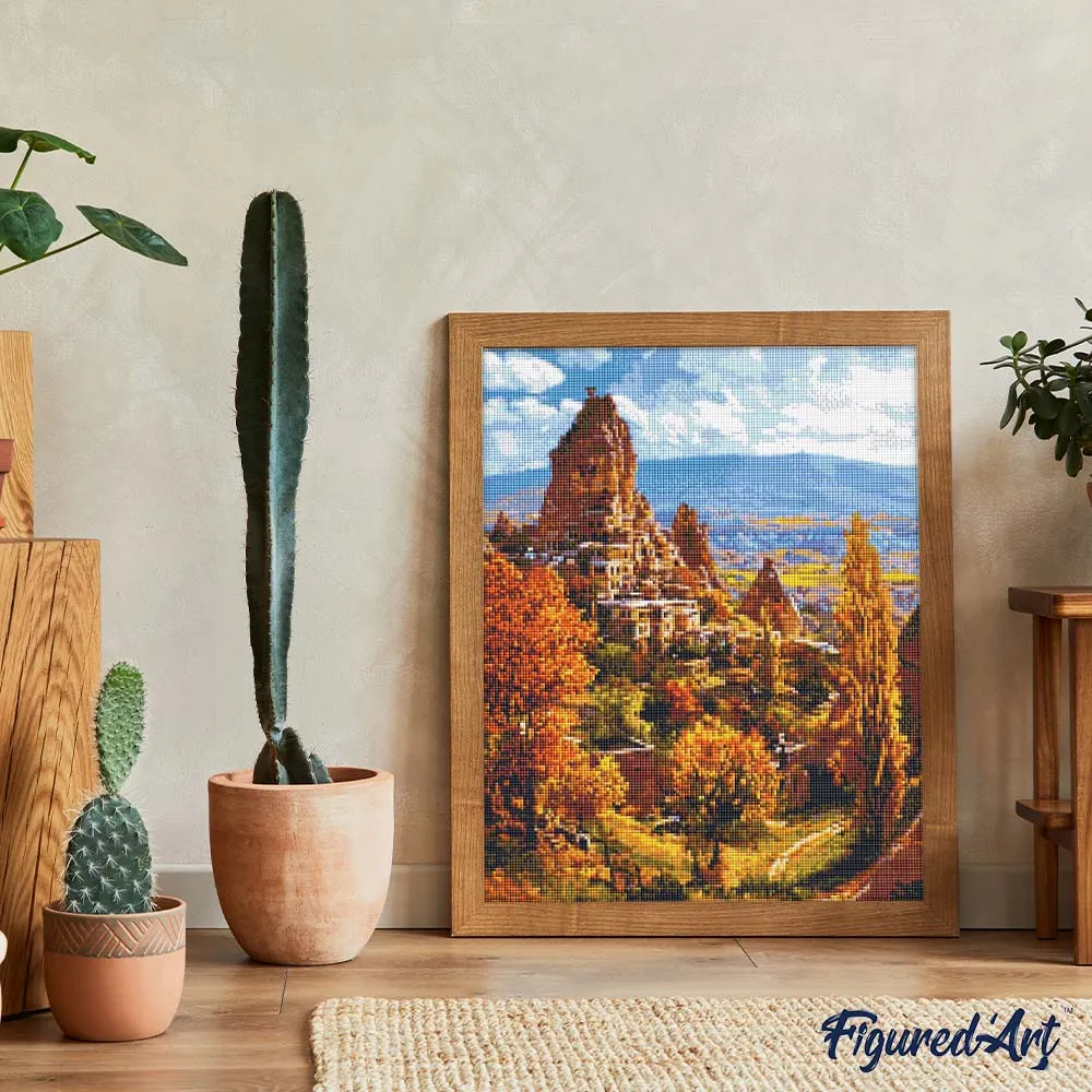 Figured'Art Rotskasteel Cappadocië diamond painting 40x50cm herfst