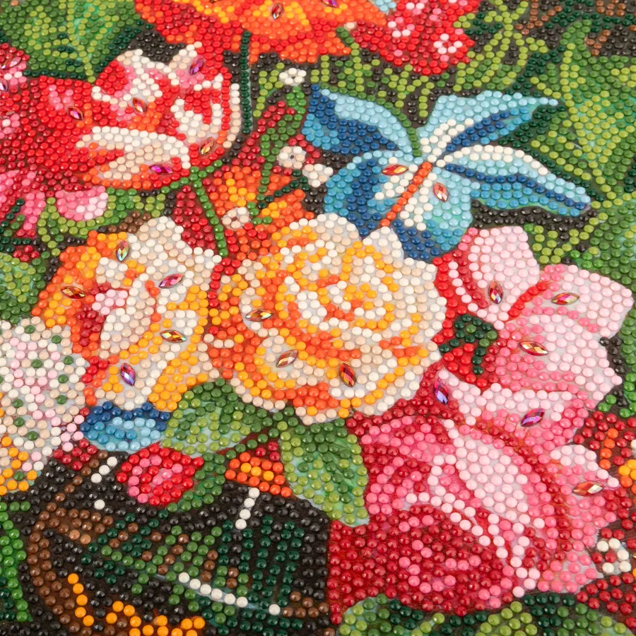 Craft Buddy Crystal Art Countryside Flowers diamond painting 50x40cm full