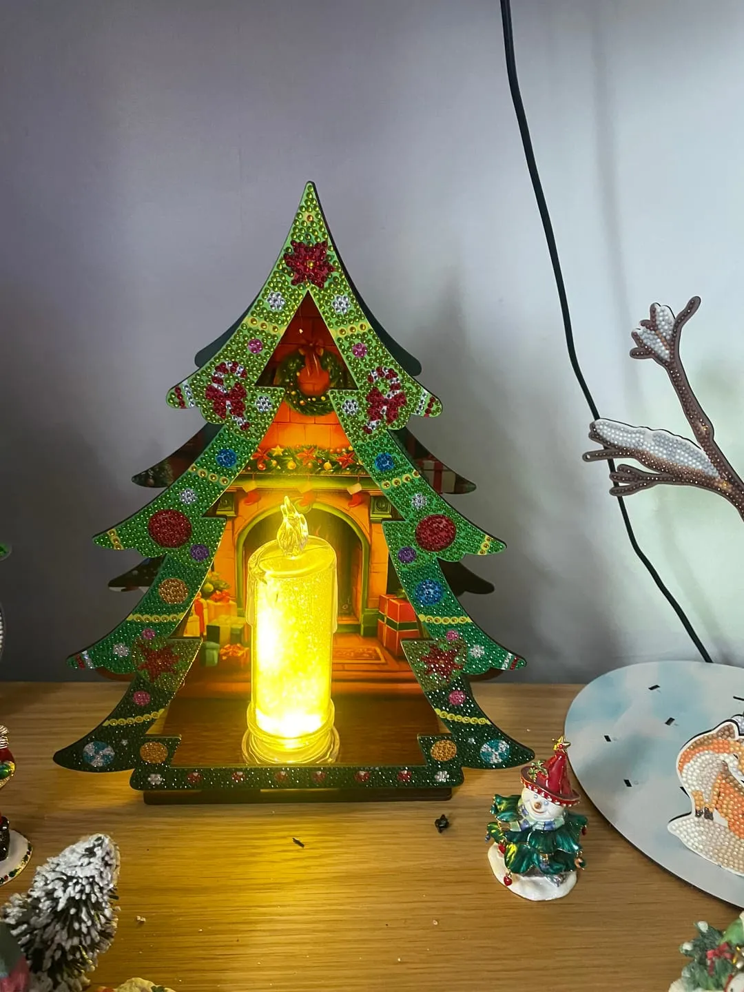 Craft Buddy Crystal Art Christmas Tree LED-kaars 3D decoratie 35cm