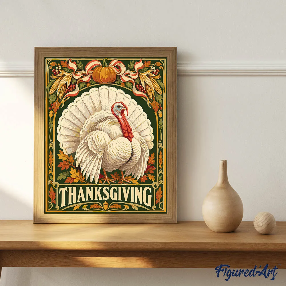 Figured'Art Thanksgiving-Erfgoed Schilderen op Nummer 40x50cm Herfst