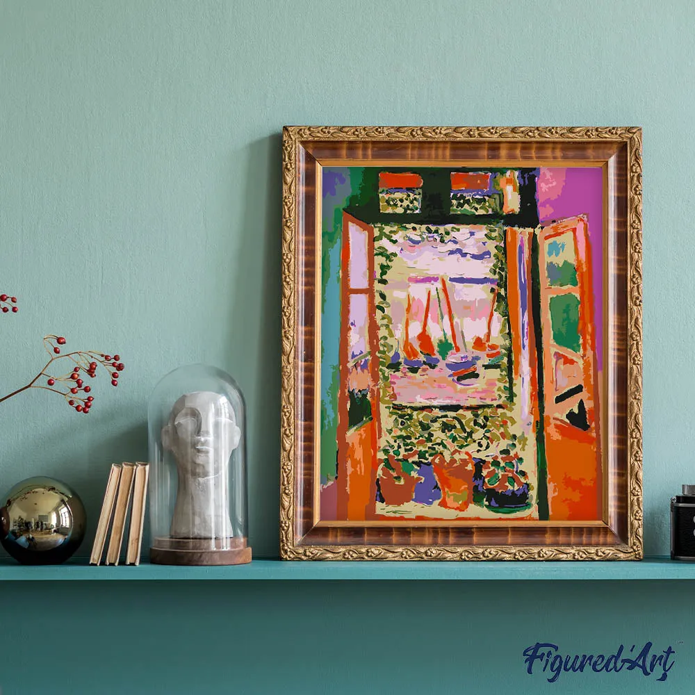 Figured'Art Het open raam Matisse schilderen op nummer 40x50cm
