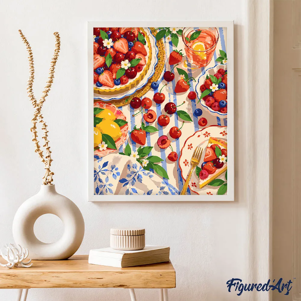 Figured'Art Zoete Zomerpicknick schilderen op nummer 40x50 cm