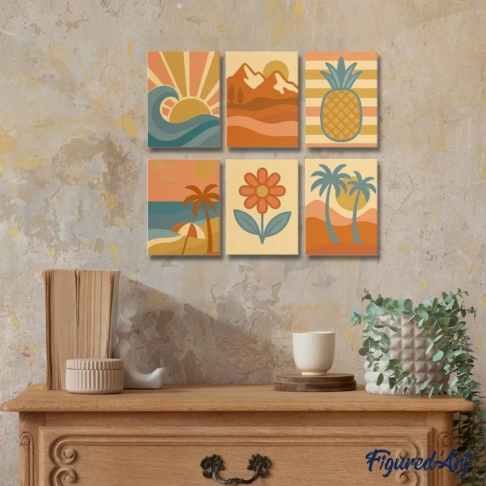 Figured'Art Retro Zomer Vibes schilderen op nummer mini 6x15x20cm