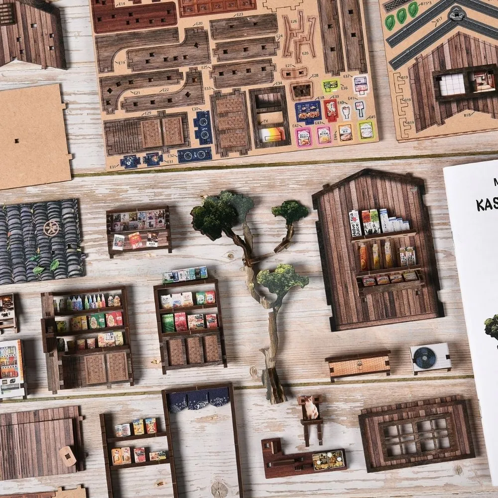 Figured'Art Miniatuurhuisjes De Shōwa-Winkel 3D Puzzel met LED