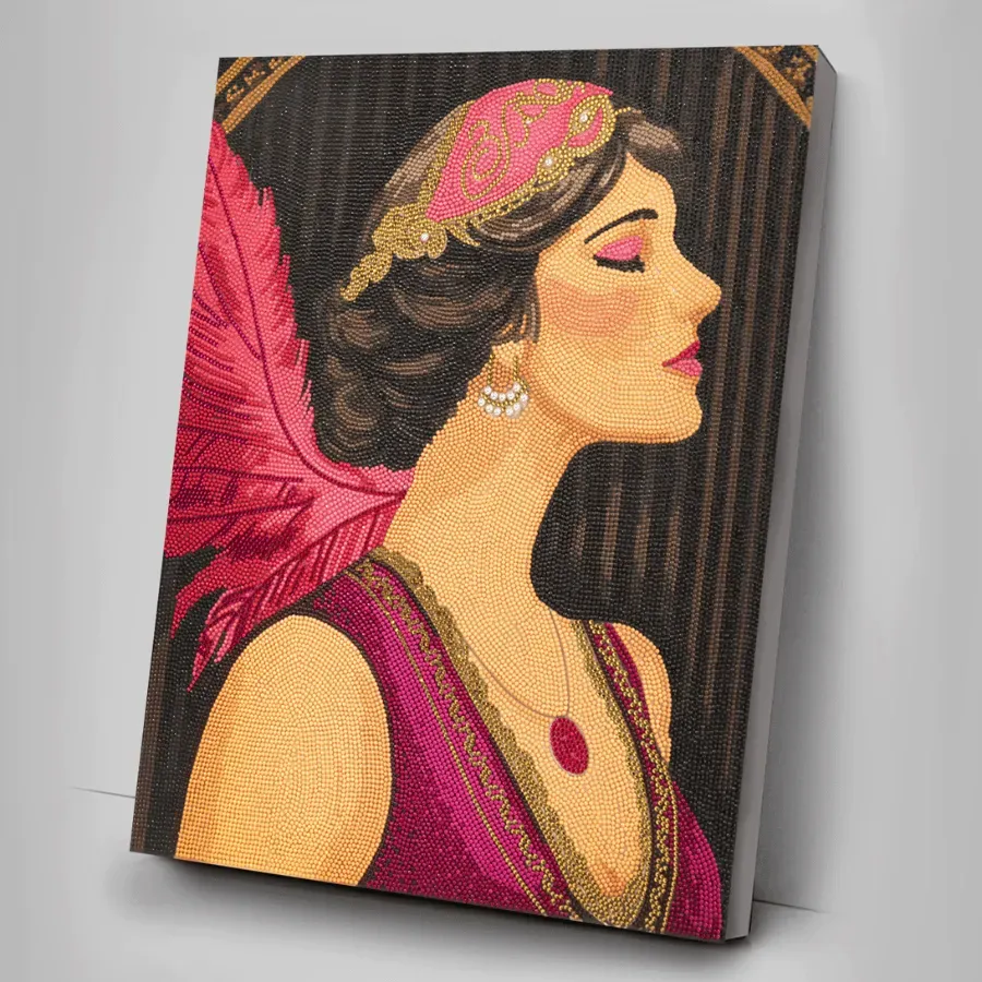 Craft Buddy Crystal Art Flapper Girl Rouge diamond painting 40x50cm