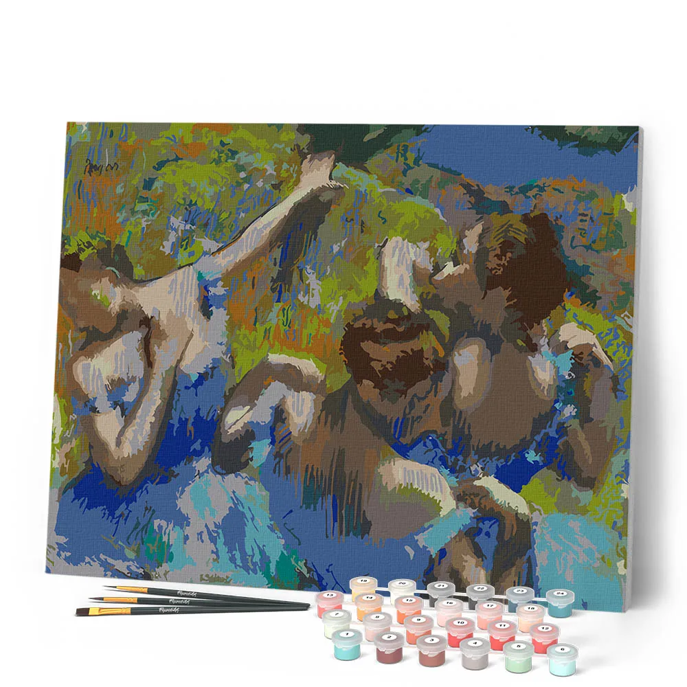Figured'Art Blauwe Danseressen Degas schilderen op nummer canvas 40x50cm
