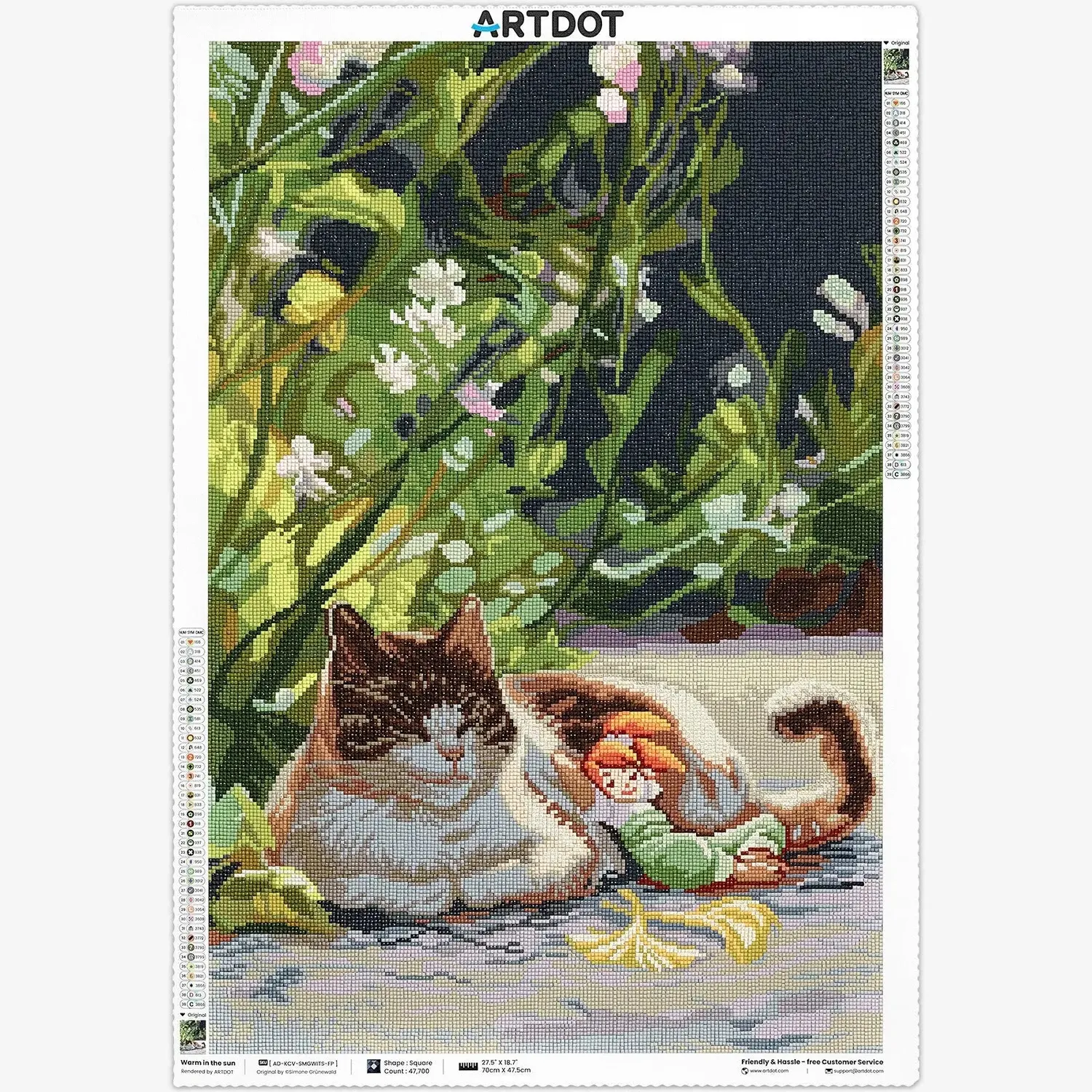 ARTDOT Warm in the Sun diamond painting vierkant 47,5x70