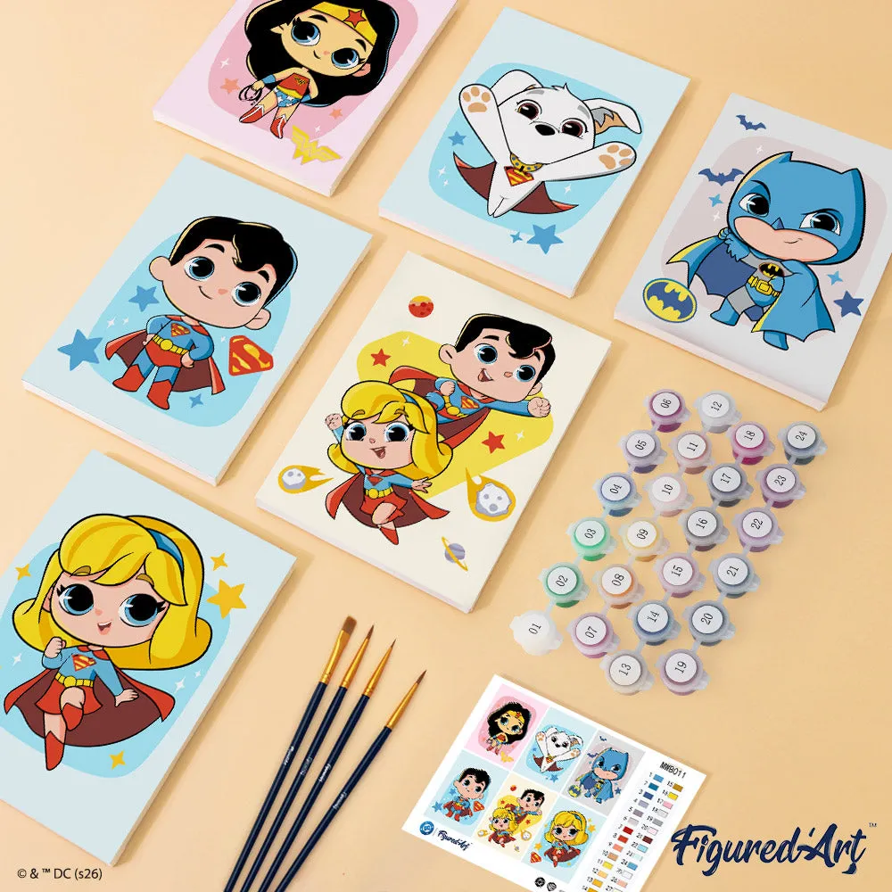 Figured'Art Mini Kleine Superhelden DC schilderen op nummer 6 stuks