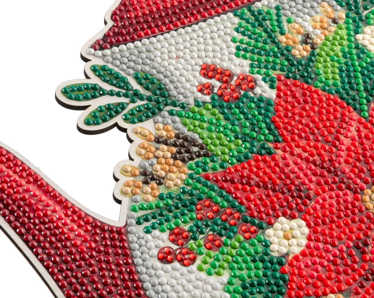 Craft Buddy Crystal Art Poinsettia Teapot decoratie 27 cm