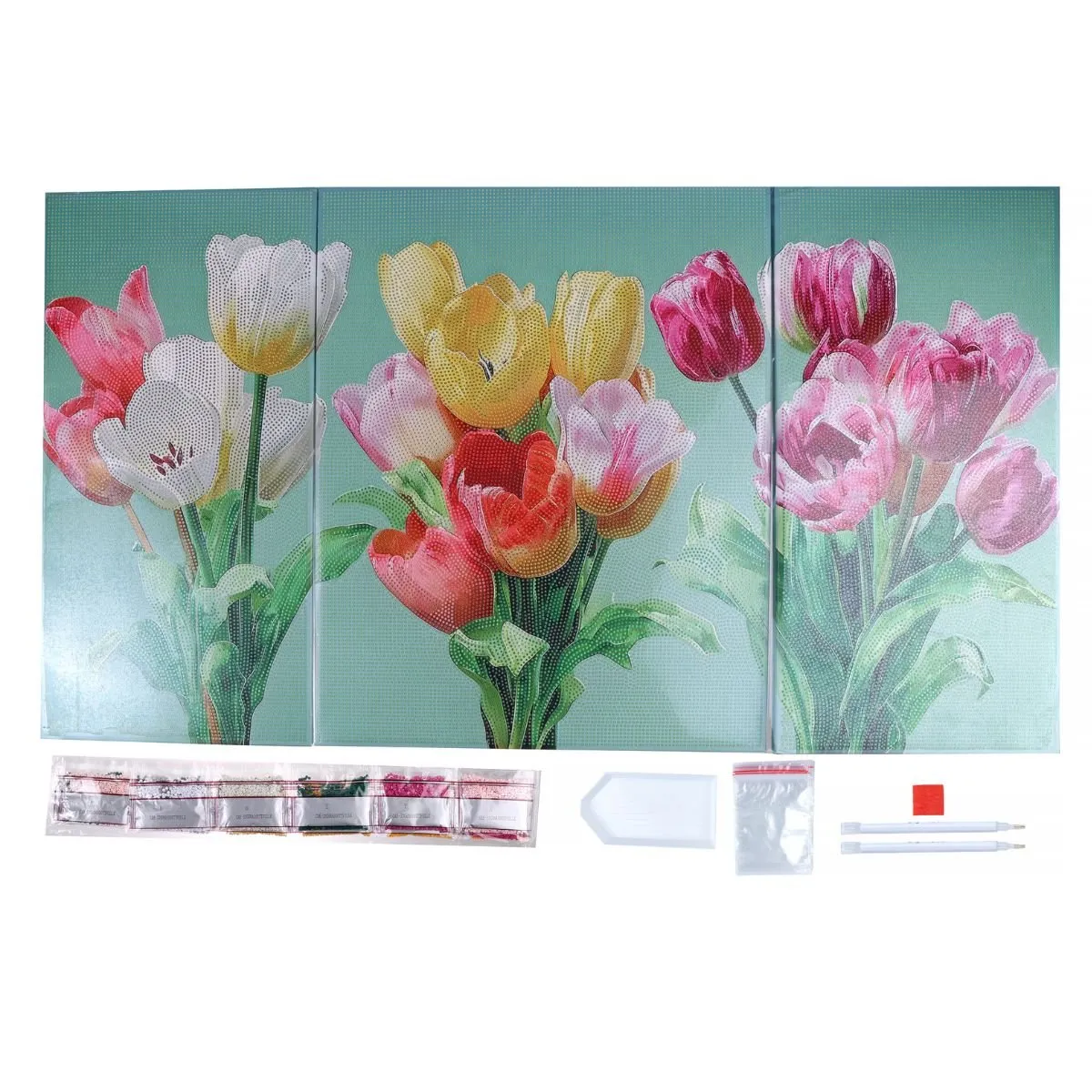 Craft Buddy Crystal Art Echoes of Spring triptiek tulpen 3-delig
