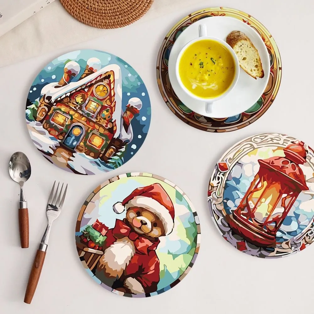 Figured'Art Peperkoekhuis schilderen op nummer placemats 20cm 6 stuks