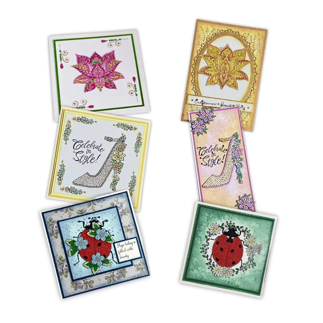 Craft Buddy Crystal Art Floral Heels stempelset A6 4-delig