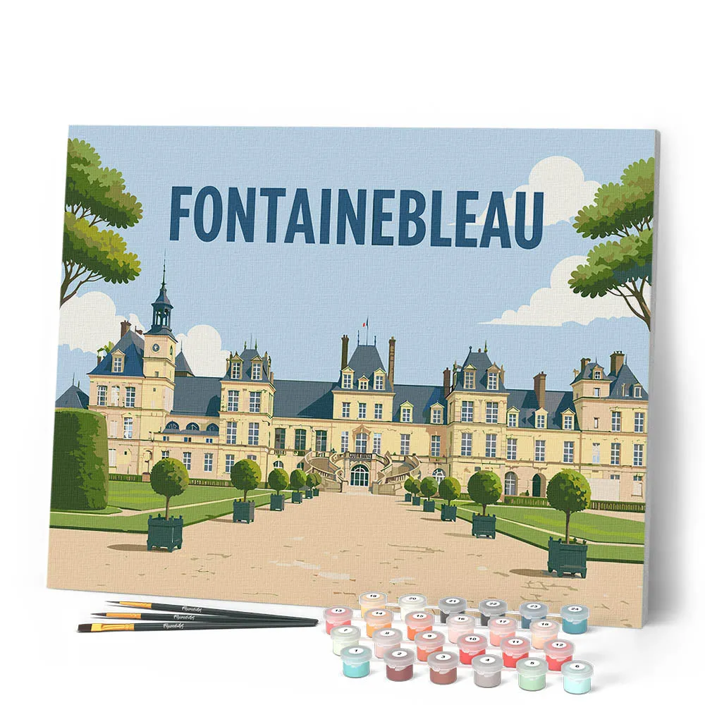 Figured'Art Paleis van Fontainebleau schilderen op nummer 40x50cm