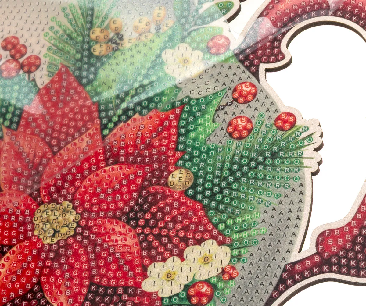 Craft Buddy Crystal Art Poinsettia Teapot decoratie 27 cm