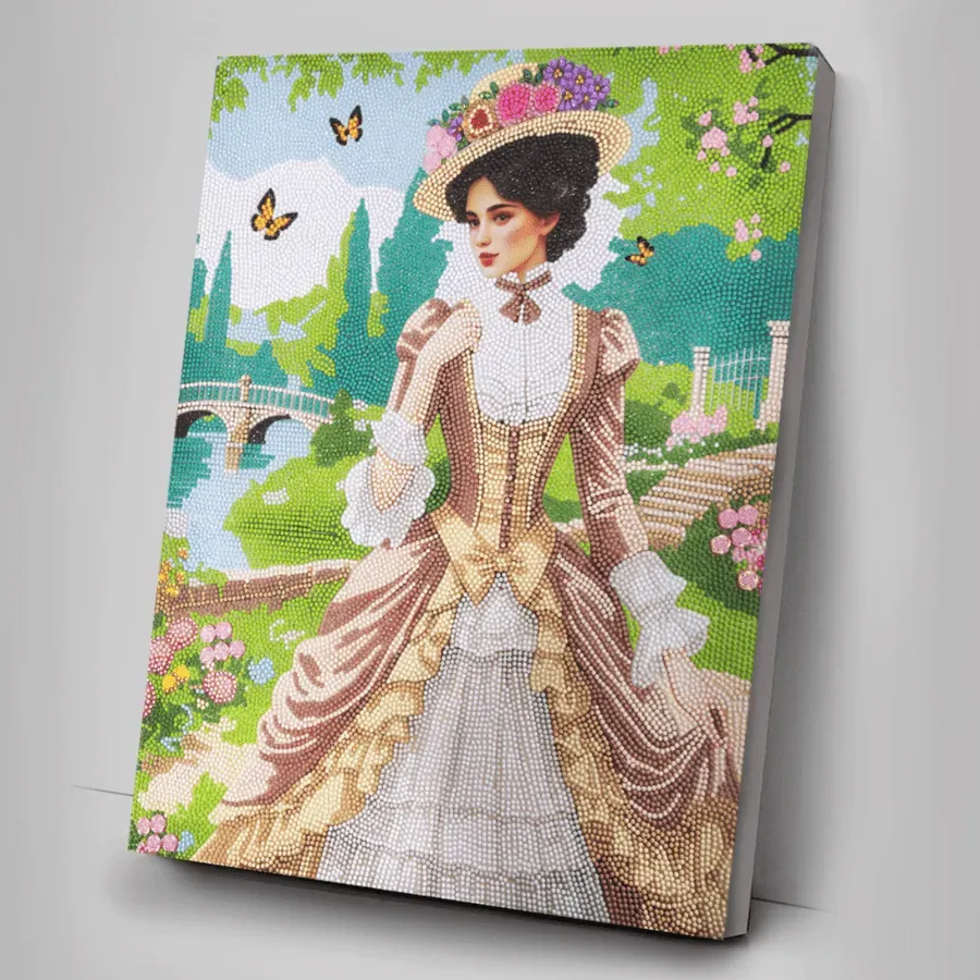 Craft Buddy Crystal Art Pretty Promenade diamond painting 40x50cm pastel