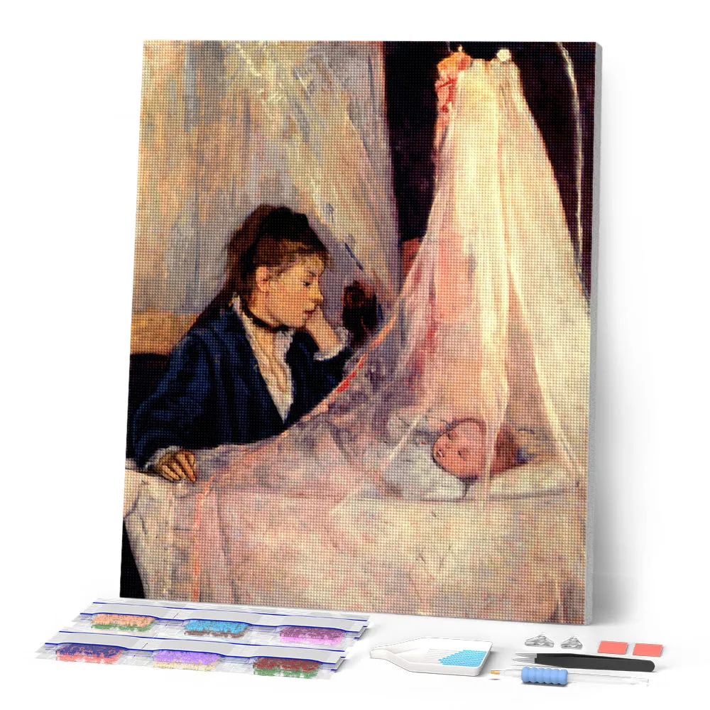Figured'Art De wieg Morisot diamond painting 40x50cm vierkant