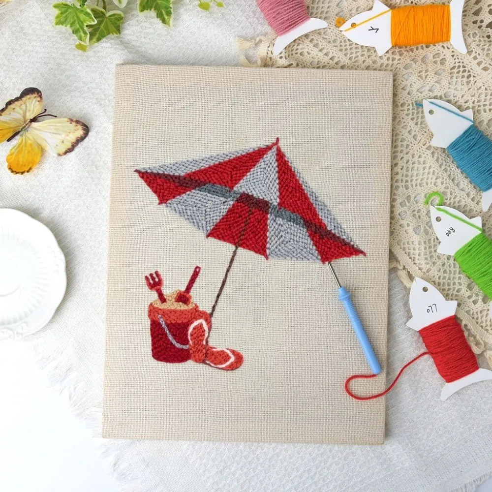 Figured'Art Punch Needle Zomer Sfeer borduurpakket 20x30cm met frame