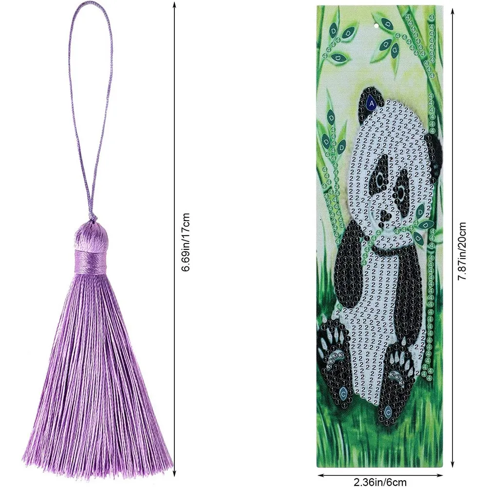 Figured'Art Panda diamond painting boekenlegger 21x6 cm