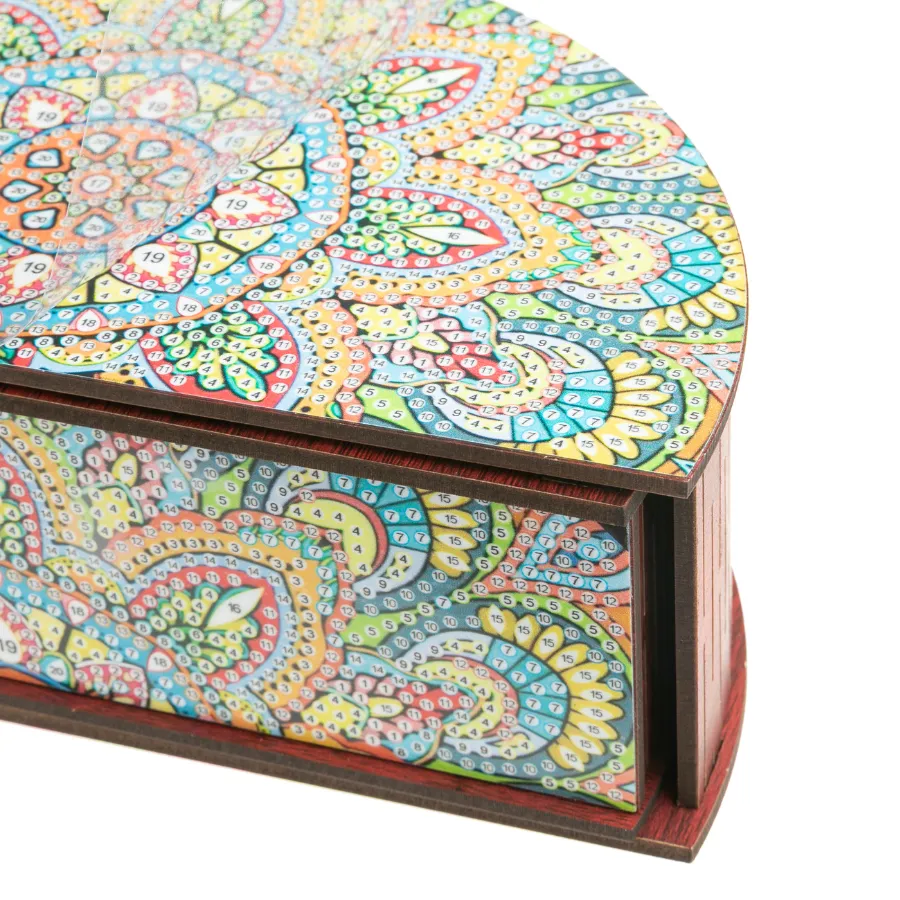 Craft Buddy Crystal Art Mandala Treasure houten box kit 19,5cm