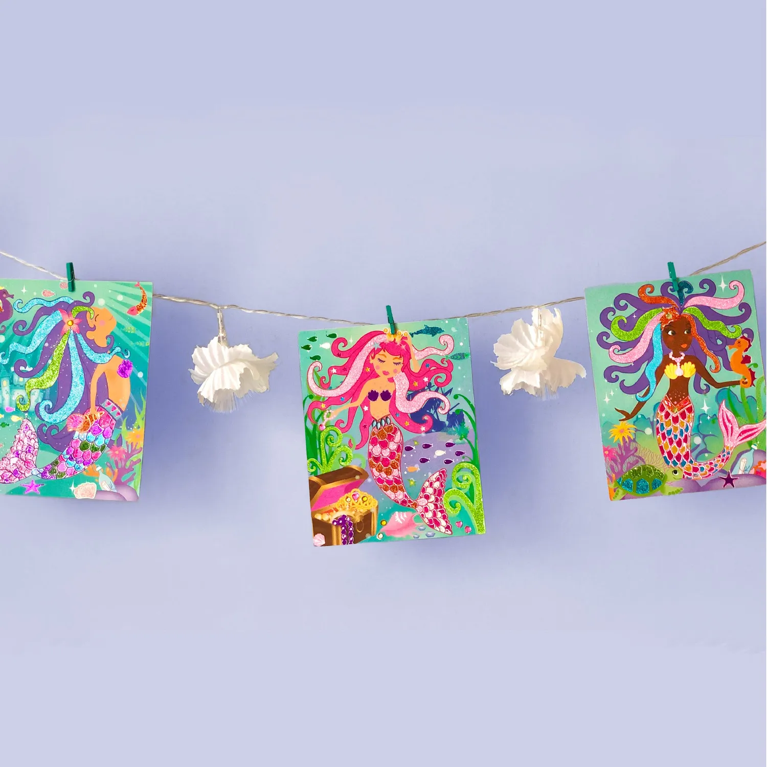 Box Candiy Mermaids Sand Foil Art knutselset 4 kaarten