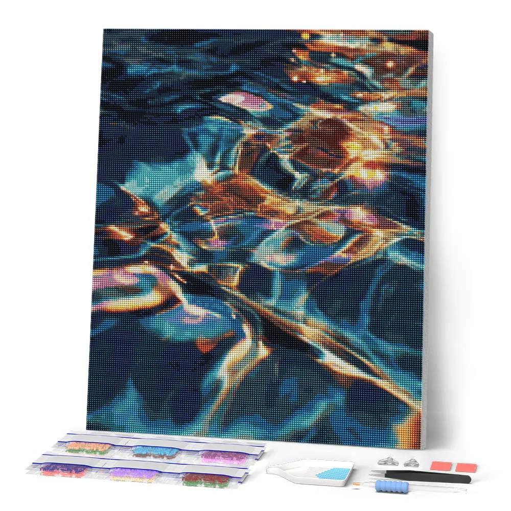 Figured'Art Gouden Lichtbrekingen diamond painting 40x50 cm full drill