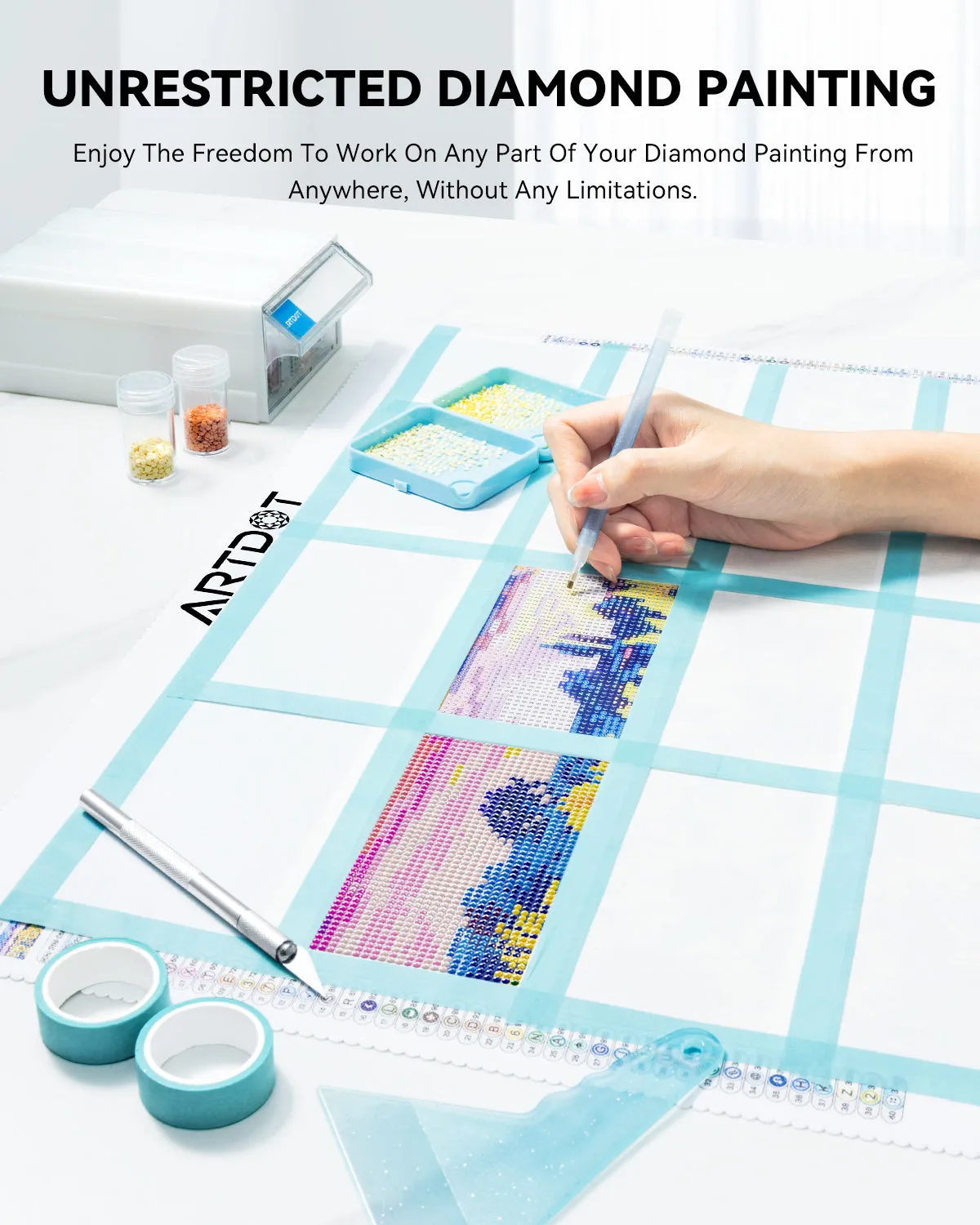 ARTDOT Losspapier diamond painting 200 stuks met tools