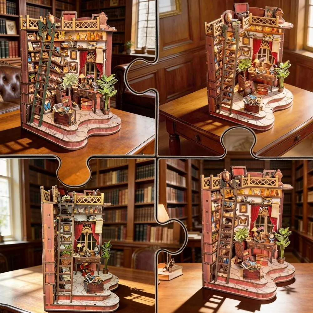 Figured'Art Kronkelsteegje Bibliotheek miniatuurhuisje LED 260-delig