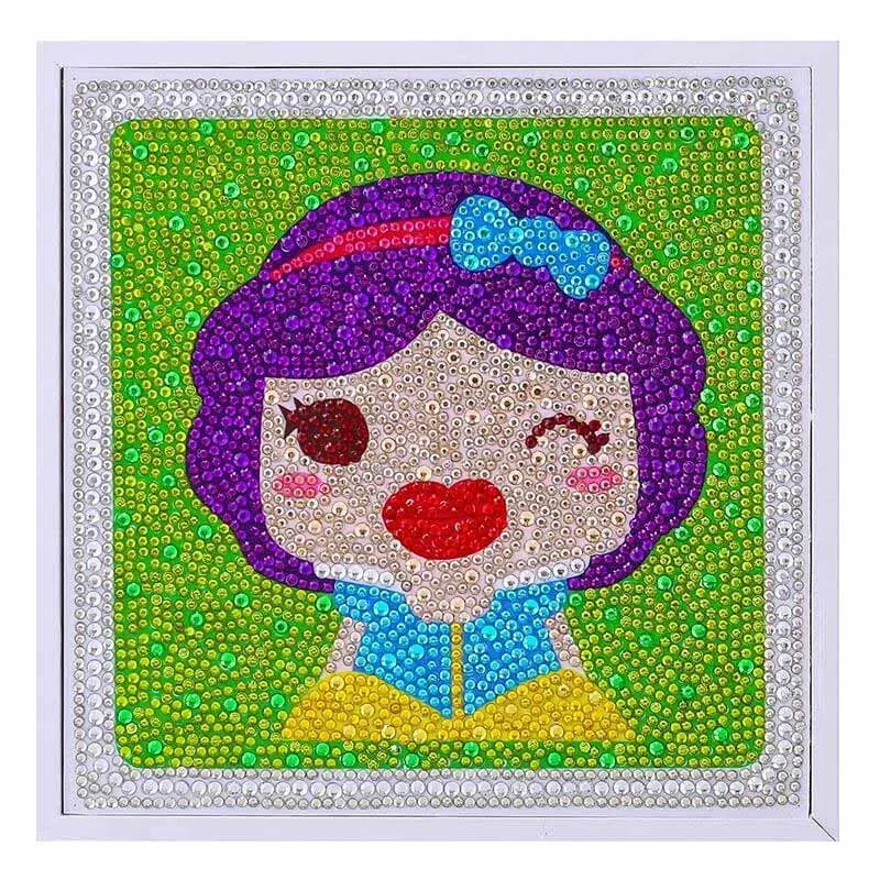 Figured'Art Prinses diamond painting rond 20x20cm met fotolijst