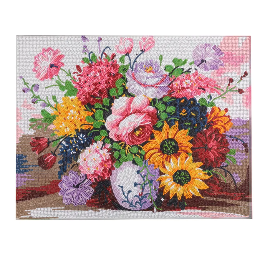 Craft Buddy Crystal Art Elegant Blooms canvas 50x40 cm lijst