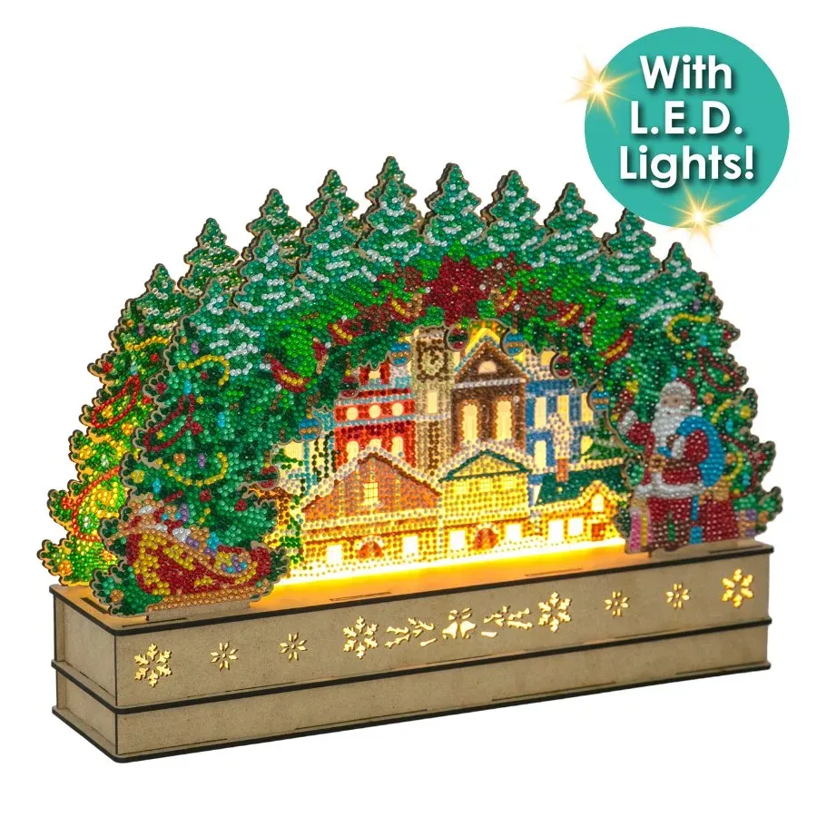 Craft Buddy Crystal Art Christmas Scene 3D lichtdecoratie kerstdorp
