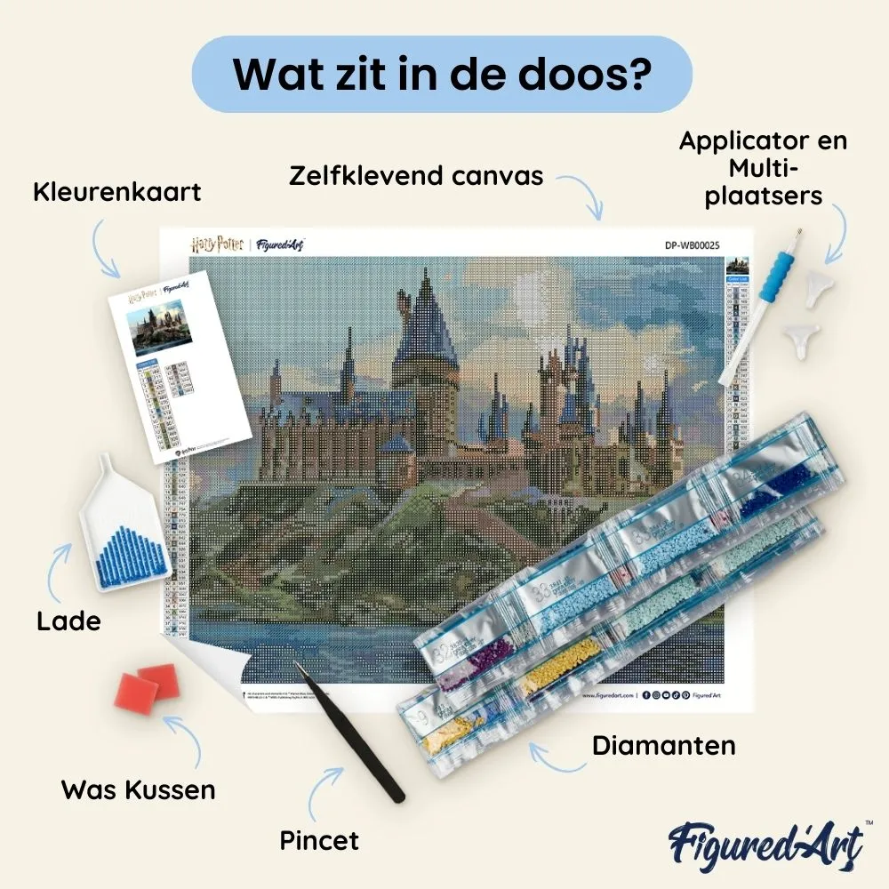 Figured'Art Harry Potter Hogwarts-kasteel diamond painting 40x50 cm