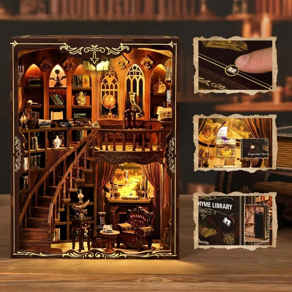 Figured'Art De Oude Bibliotheek book nook bouwpakket met led 333 stukjes