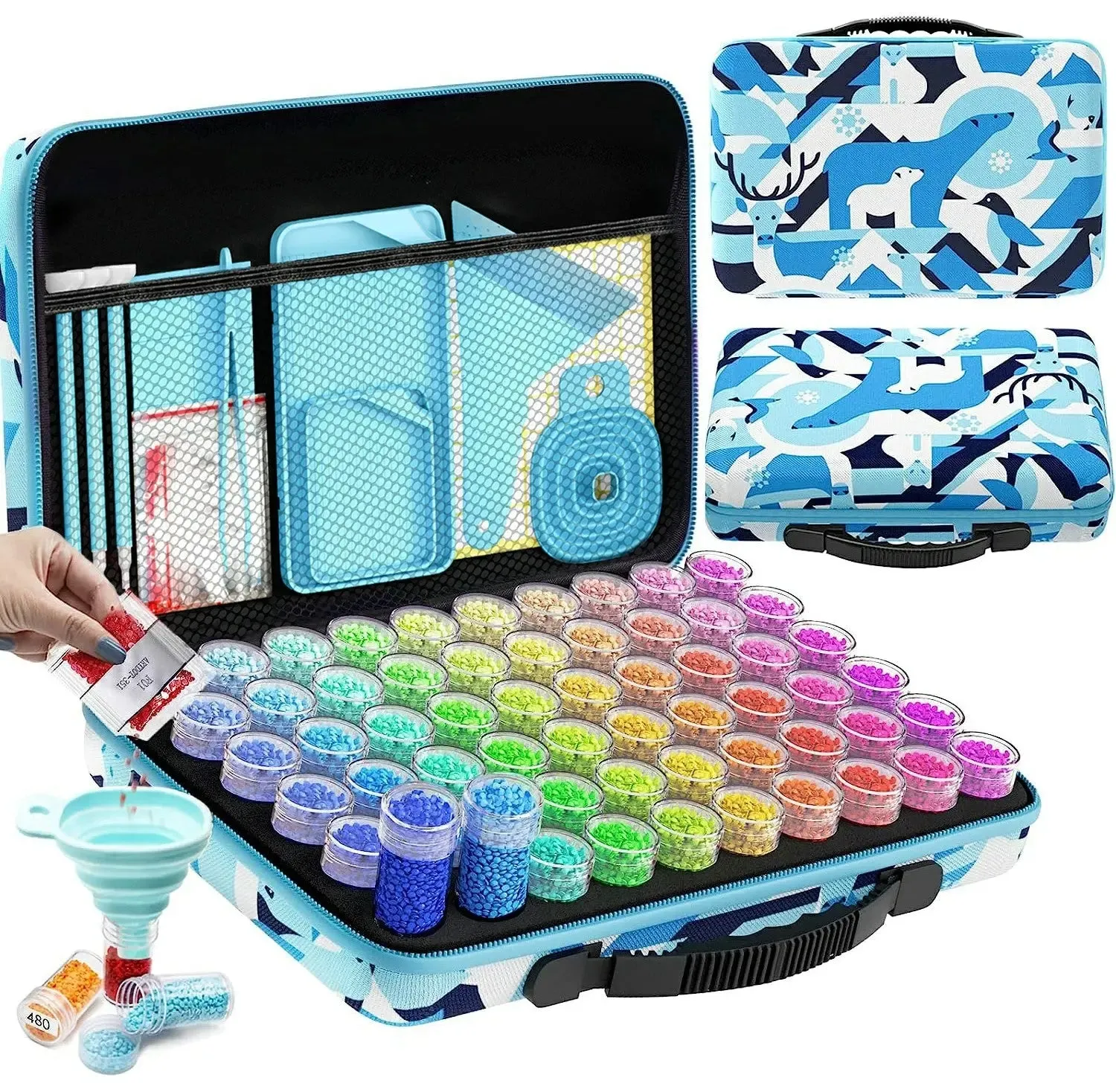ARTDOT Noordpool diamond painting opbergdoos 60 flessen medium