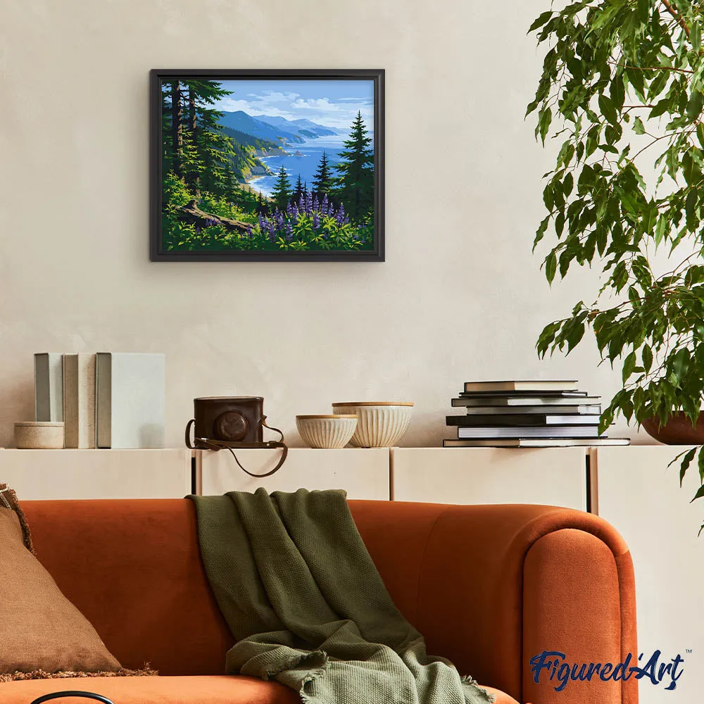 Figured'Art Kustwilde Bloemen Schilderen op Nummer 40x50 cm