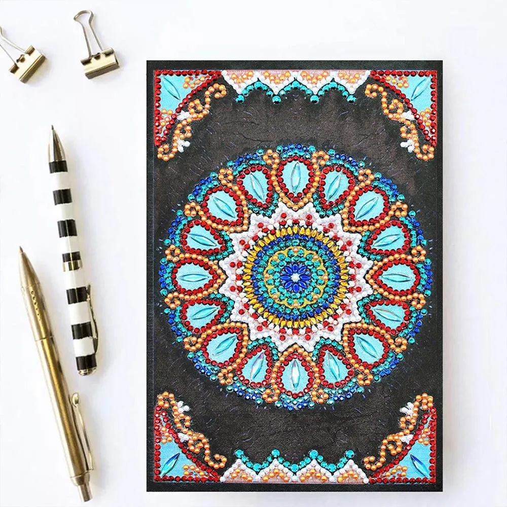 Figured'Art Blauwe Bloem diamond painting boek A5 50 pagina's