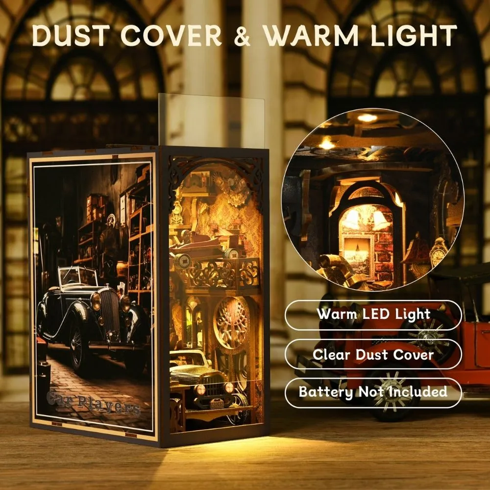 Figured'Art Vintage Garage Book Nook Kit 255 stuks met LED