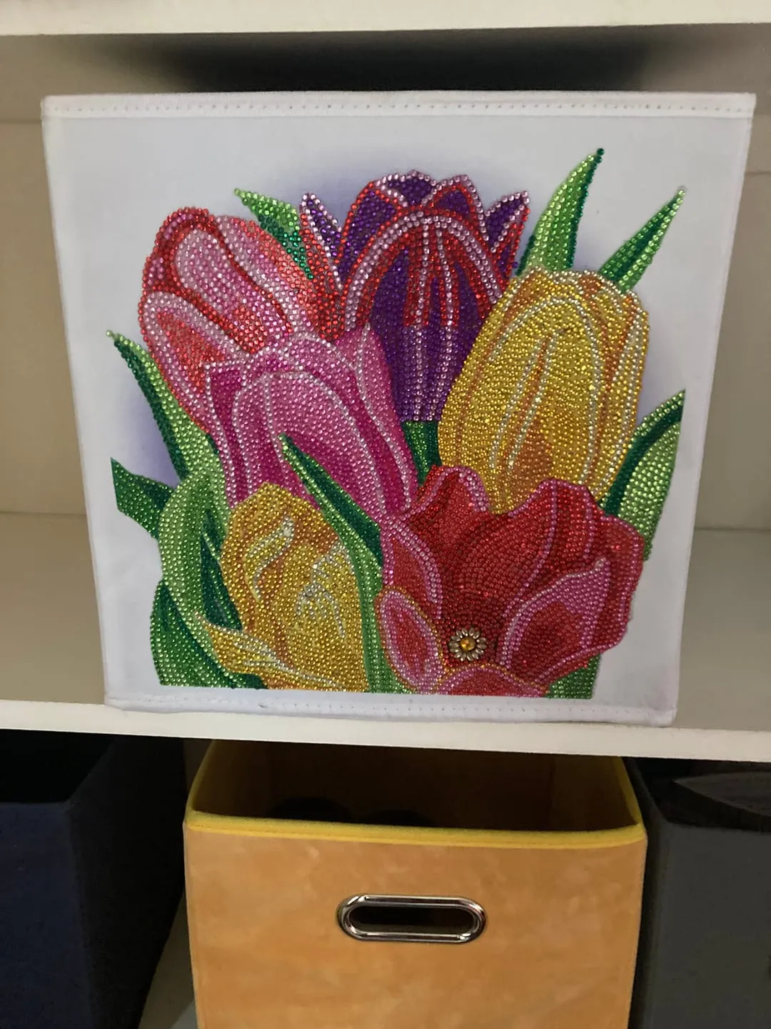 Craft Buddy Crystal Art Terrific Tulips opbergdoos diamond painting 30x30cm