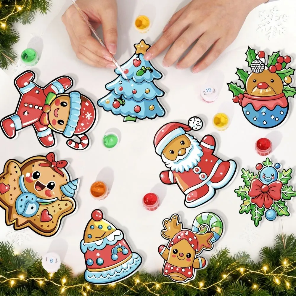 Figured'Art Santa's Koekjesparade kerstornamenten schilderen 8 stuks