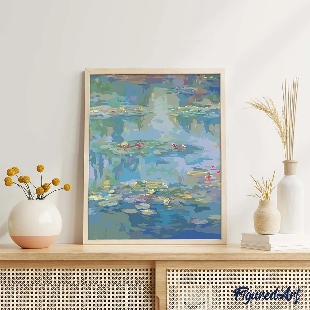 Figured'Art Monet Waterlelies 1908 schilderen op nummer 40x50 cm landschap