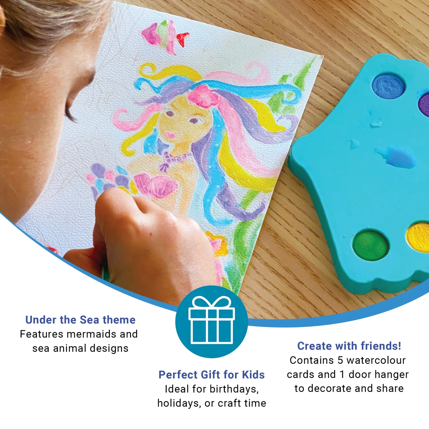 Box Candiy Mermaids Watercolour Art Set verfset 6 kleuren