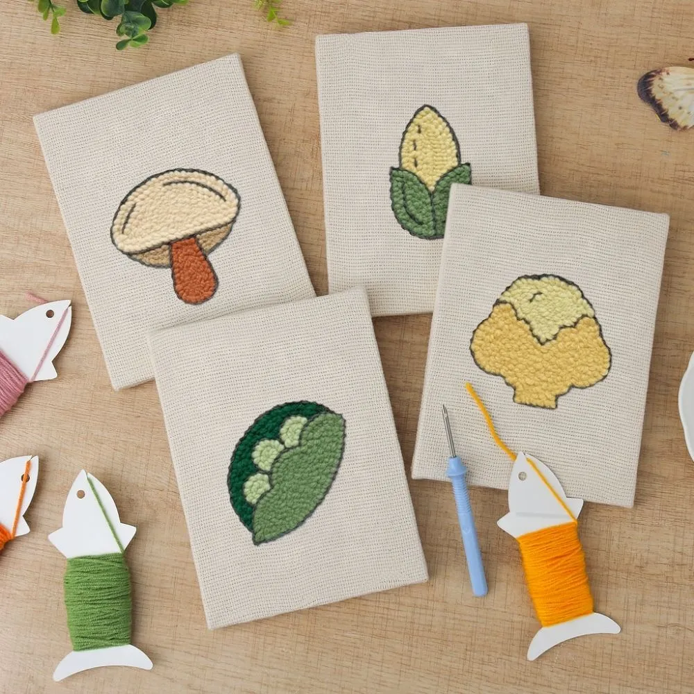 Figured'Art Rijkdom Natuur punch needle set 4 frames botanisch
