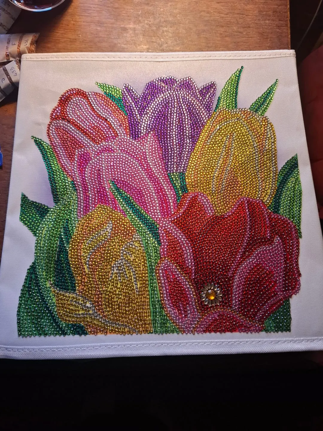 Craft Buddy Crystal Art Terrific Tulips opbergdoos diamond painting 30x30cm