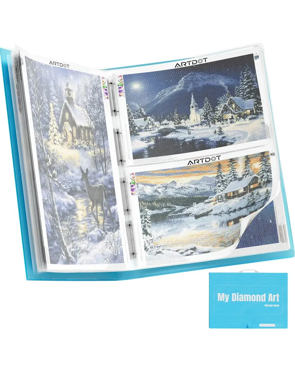 ARTDOT Diamond Painting Opbergboek A3 30 Hoezen Beschermmap