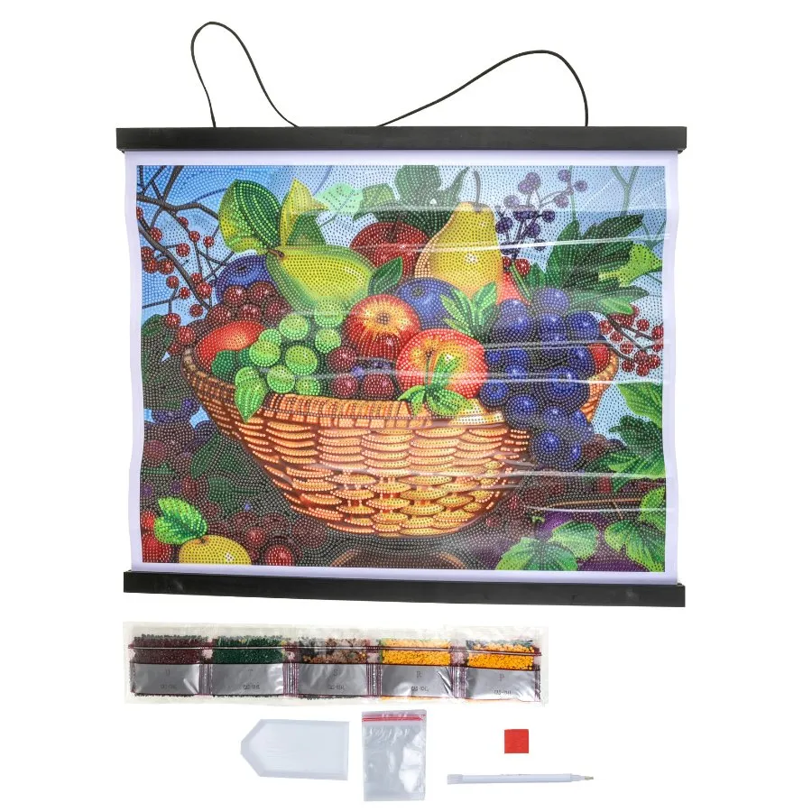 Craft Buddy Crystal Art Fruit diamond painting scroll 40x50cm
